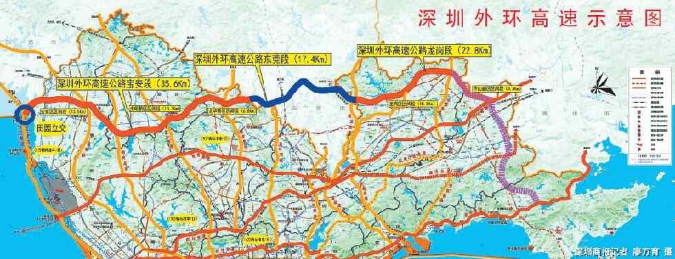 深圳外环高速公路规划图