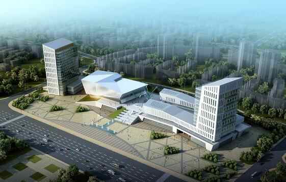 由广电中心,会议演出中心,会展中心等几大功能所组成的综合性公共建筑